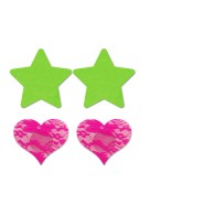 Neon Fantasy Pasties - Star & Heart