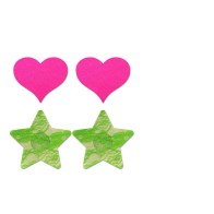 Neon Pasties 2-Pack in Pink and Green