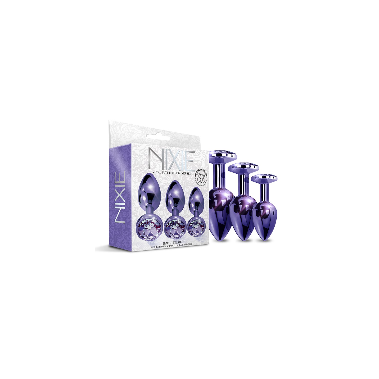 Nixie Metal Butt Plug Trainer Set in Purple