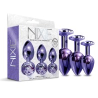 Nixie Metal Butt Plug Trainer Set in Purple