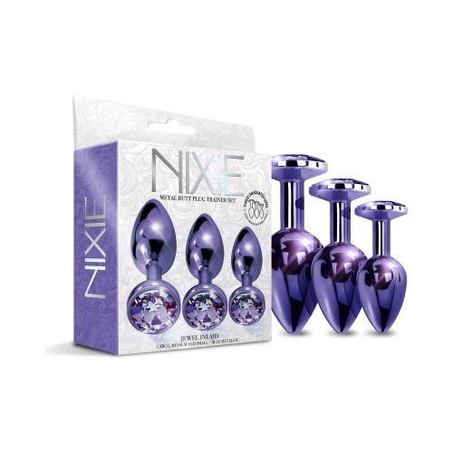 Nixie Metal Butt Plug Trainer Set in Purple