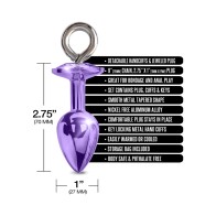 Set de Plug Anal Metálico Nixie y Esposas Medianas Morado