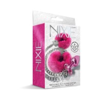 Nixie Metal Butt Plug & Furry Handcuff Set for Intimate Play