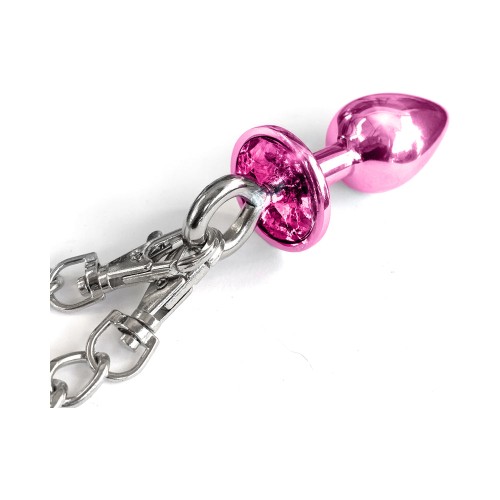 Nixie Metal Butt Plug & Furry Handcuff Set for Intimate Play