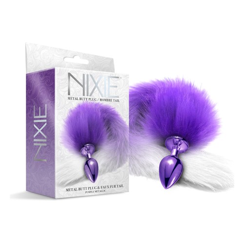 Nixie Plug Anal de Metal Cola Ombre Morada - Placer Juguetón