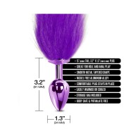 Nixie Metal Butt Plug Ombre Tail Purple - Playful Pleasure