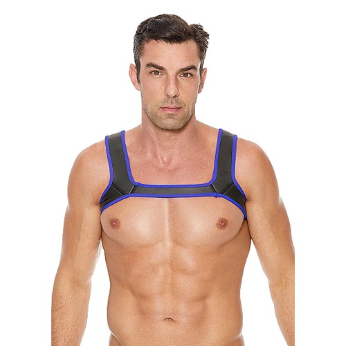 Ouch! Puppy Play Neoprene Harness Blue S/M - Role-Playing Fun