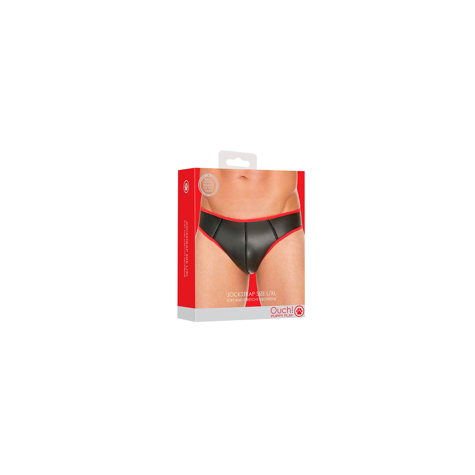 Jockstrap Neopreno Ouch! Puppy Play Rojo