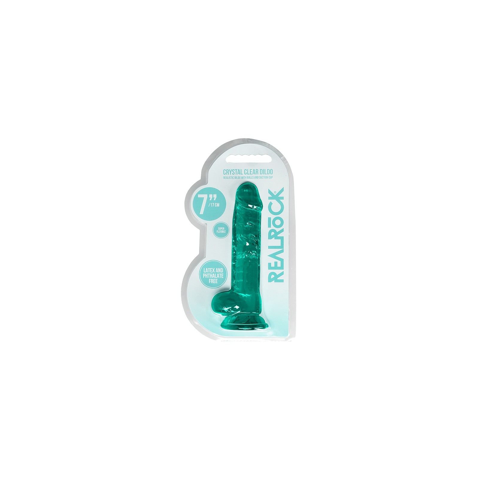 Dildo RealRock Crystal Clear de 7 in.