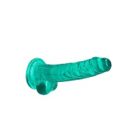 RealRock 7 in. Crystal Clear Dildo