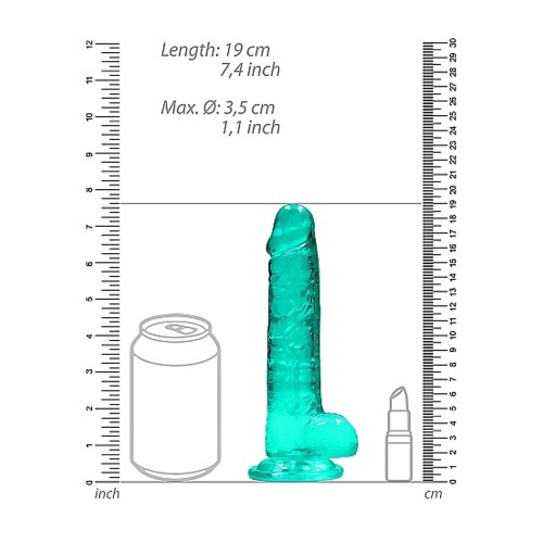 Dildo RealRock Crystal Clear de 7 in.