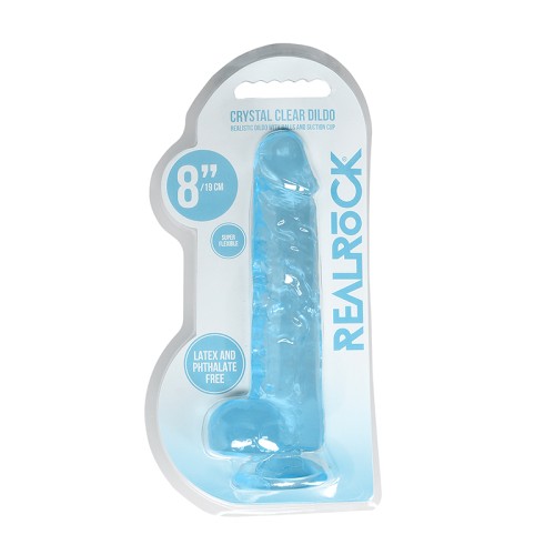 RealRock Crystal Clear 8 inch Dildo with Suction Cup