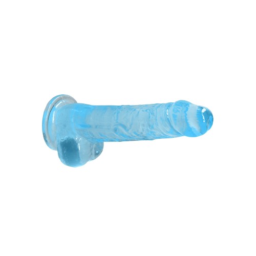 Dildo RealRock Crystal Clear de 8 pulgadas con Base de Succión