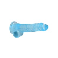 Dildo RealRock Crystal Clear de 8 pulgadas con Base de Succión