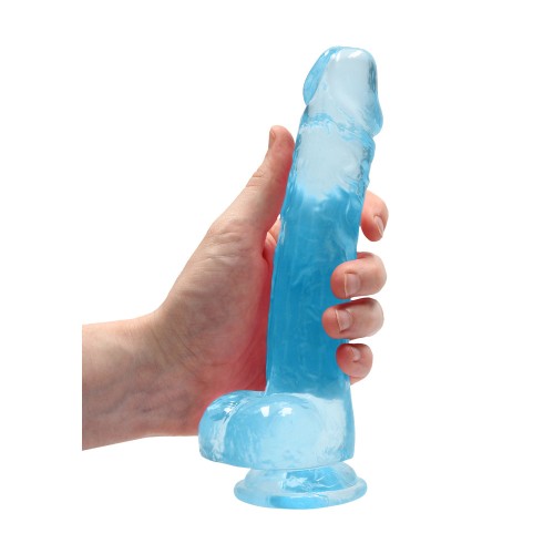 Dildo RealRock Crystal Clear de 8 pulgadas con Base de Succión