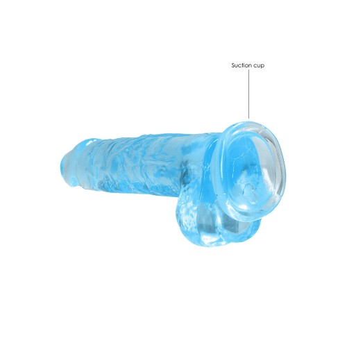 Dildo RealRock Crystal Clear de 8 pulgadas con Base de Succión