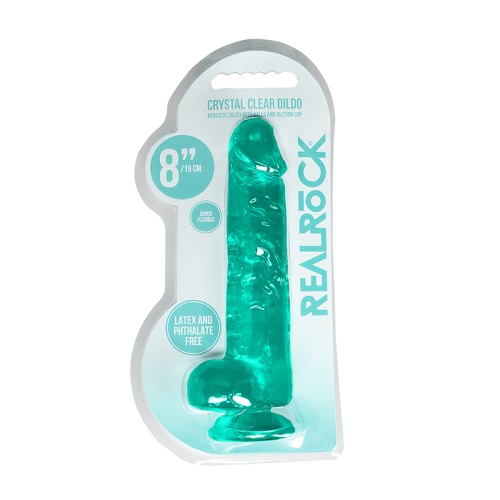 RealRock Crystal Clear Dildo with Balls