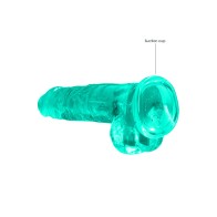 Dildo RealRock Crystal Clear con Bolas