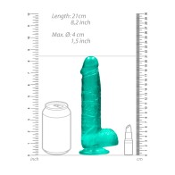 Dildo RealRock Crystal Clear con Bolas