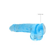 RealRock Crystal Clear Realistic 9 inch Dildo with Balls and Suction Cup