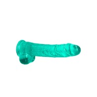 Dildo Realista Clear Crystal de 9 pulgadas con Testículos