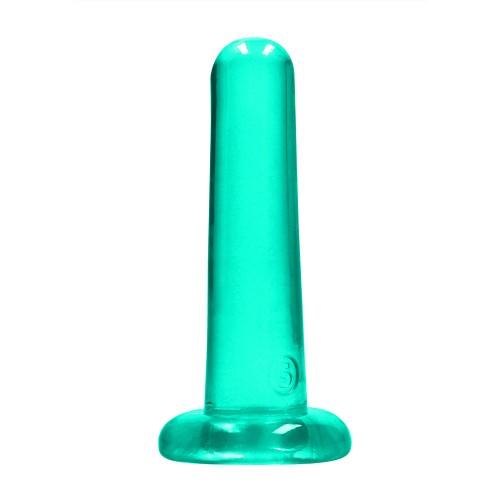 RealRock Crystal Clear Dildo 5 in Turquoise