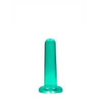 RealRock Crystal Clear Dildo 5 in Turquoise