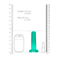 RealRock Crystal Clear Dildo 5 in Turquoise