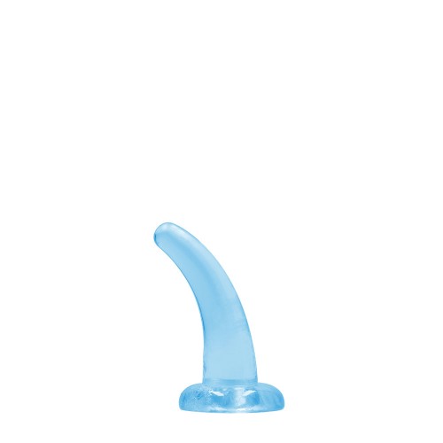 RealRock Crystal Clear Curved Dildo Blue