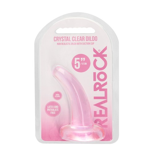 RealRock Crystal Clear Curved Dildo with Suction Cup