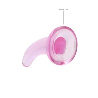 RealRock Crystal Clear Curved Dildo with Suction Cup