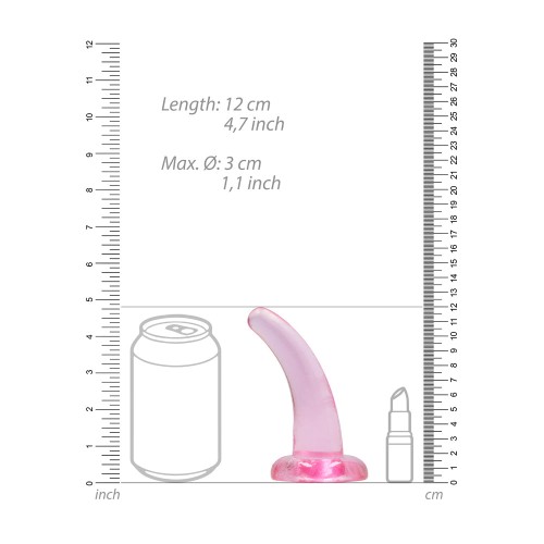 RealRock Crystal Clear Curved Dildo with Suction Cup