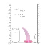 RealRock Crystal Clear Curved Dildo with Suction Cup