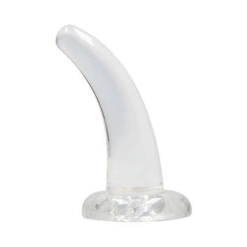 RealRock 5 in. Curved Dildo with Suction Cup Clear