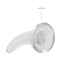 RealRock 5 in. Curved Dildo with Suction Cup Clear