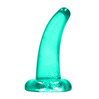 Dildo Curvado Transparente de 5 in RealRock