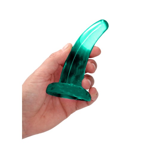 RealRock Crystal Clear 5 in Curved Dildo