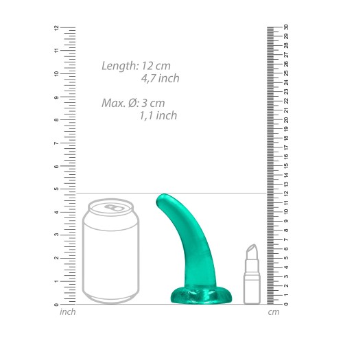 RealRock Crystal Clear 5 in Curved Dildo