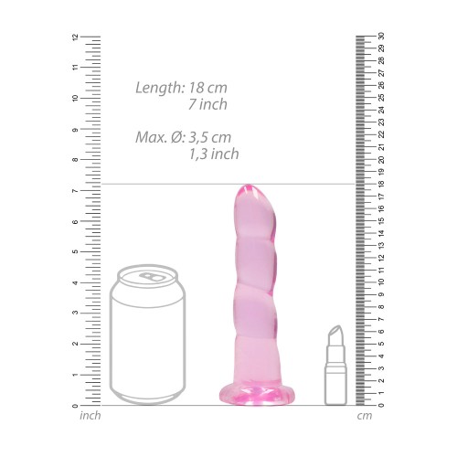 RealRock Crystal Clear Twisted Dildo