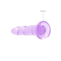 RealRock 7 in. Twisted Dildo with Suction Cup Purple