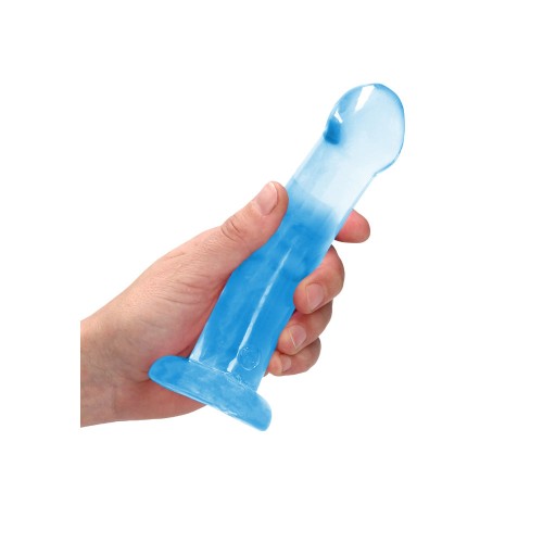 RealRock Crystal Clear 7 Inch Suction Dildo Blue