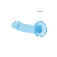 Dildo de Ventosa Cristal Claro de 7 Pulgadas Azul