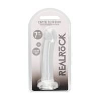 Dildo Transparente con Base de Succión RealRock