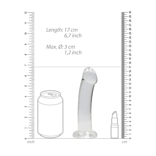 Dildo Transparente con Base de Succión RealRock