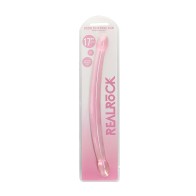 RealRock Crystal Clear 17 in Double Dildo Pink