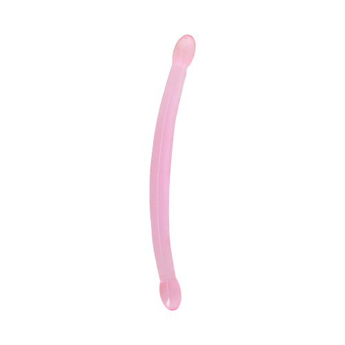 RealRock Crystal Clear 17 in Double Dildo Pink