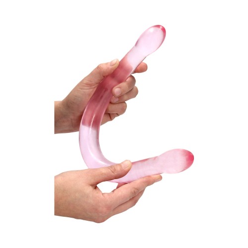 RealRock Crystal Clear 17 in Double Dildo Pink