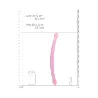 RealRock Crystal Clear 17 in Double Dildo Pink