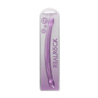 RealRock Crystal Clear Non-Realistic Double Dildo Purple