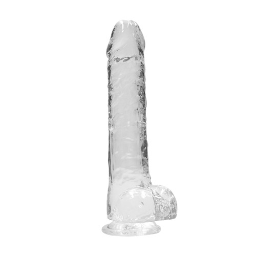 Dildo RealRock Crystal Clear de 10 pulgadas - Experiencia Realista